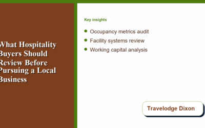 What Hospitality Buyers Should Review Before Pursuing a Local Business